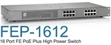 LevelOne 16 Port FE PoE Plus High Power Switch - FEP-1612(26 Port POE)
